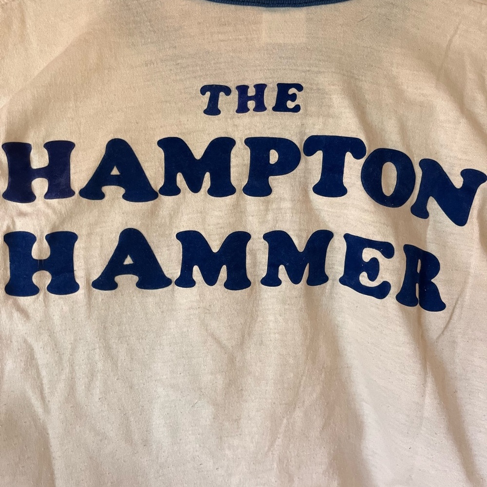 White and Blue Graphic Tee